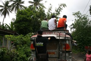 Philippines Mission Trip - riding a jeepney to jungle church (27 Sep 2009)
